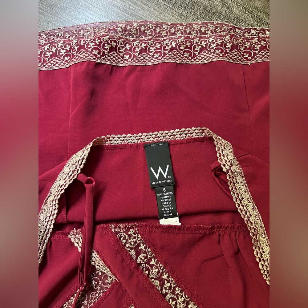 Red Embroidered Top - Picture 6 of 6